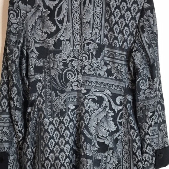 Vtg Sfarzo ladies button up printed detail coat blazer with shoulder M - Picture 11 of 12
